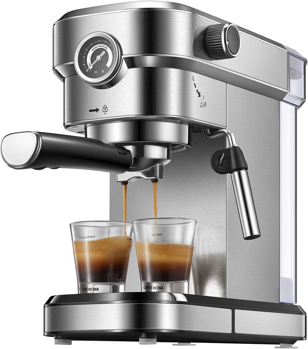 Yabano Espresso Machine - 15 Bar Coffee Machine with Milk Frother